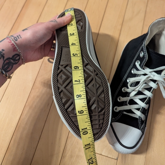 Vintage Converse All Star Chuck taylor High Top Black Sneakers SZ 37 (8 US) - Picture 12 of 14